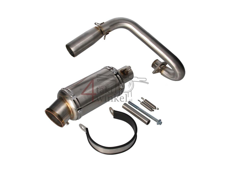 Tuningauspuff, obenliegend, kurzer Schalld&auml;mpfer, Passend f&uuml;r Monkey, Gorilla