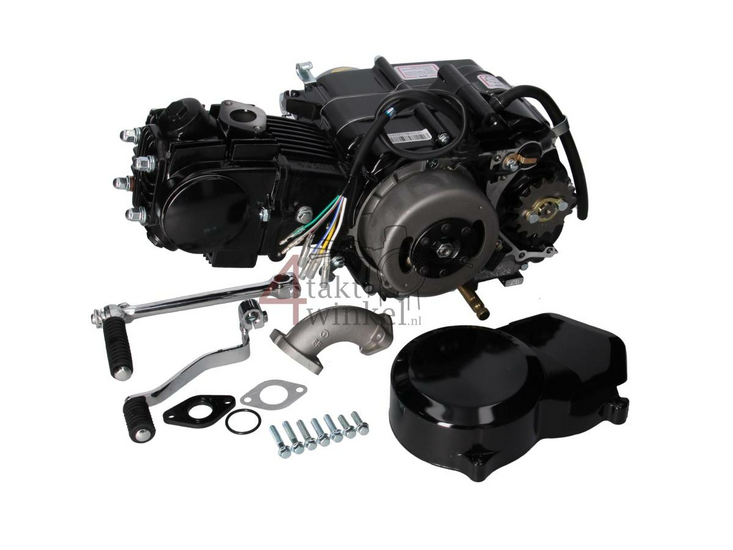 Motor, 50 ccm, manuelle Kupplung, Lifan, 4-Gang, schwarz