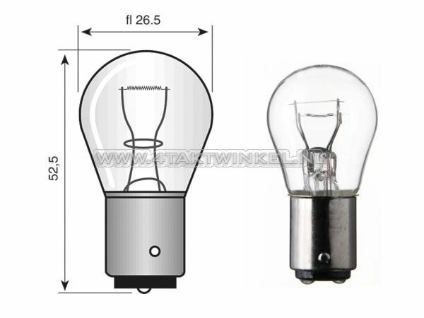 Gl&uuml;hlampe BA15-S, 12 Volt, 18 Watt