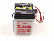 Batterie 6 Volt 4 Ampere, C50, CB50, S&auml;urebatterie, Yuasa, original Honda