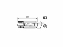 Gl&uuml;hlampe T9, 12 Volt, 5 Watt, steckbar