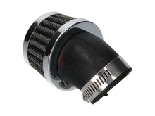 Tuning Luftfilter 35 mm, 45 Grad, Chrom, U-best