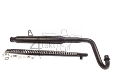 Tuning Auspuff, obenliegend, Trompete, Edelstahl, ST125 Dax, Rahmen-Nr. JB04xxxx, schwarz