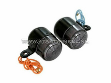 Blinker Set 2 St&uuml;ck Dax Alter Stil, schwarz / smoke