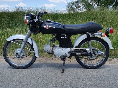 Verkocht! Honda CD50s benly Japans, Zwart, 2338 km