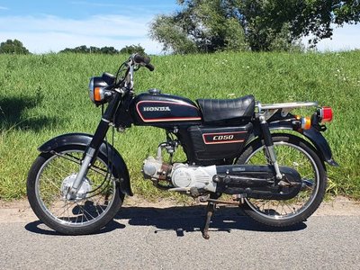 VERKOCHT ! Honda CD50 benly Japans, Zwart, 9018 km