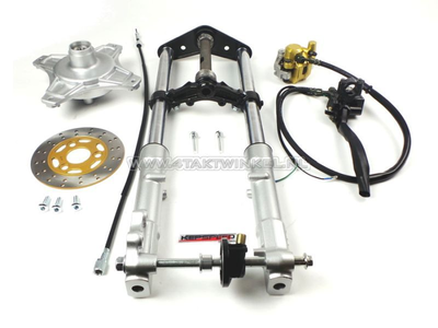 Gabel komplett, Dax, 30mm, Standard Skyteam, Silber