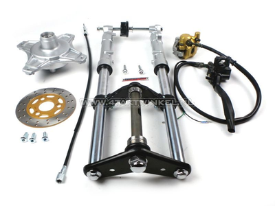 Gabel komplett, Dax, 30mm, Standard Skyteam, Silber