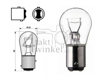 Hecklampe Duplo BAY15D, 6 Volt, 18-5 Watt