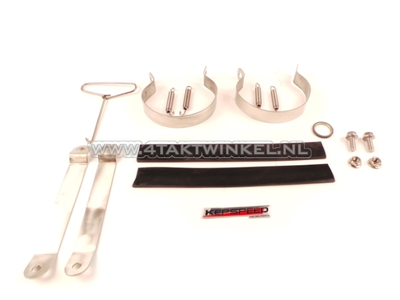 Tuningauspuff, untenliegend, Doppelrohr, Basic, Carbon, Kepspeed