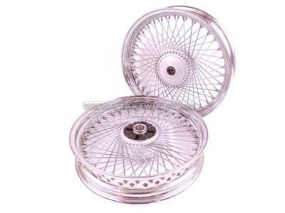 Radsatz, 17 Zoll, C50, C70, C90, Streetcub, 72 Speichen, Chrom, Kepspeed