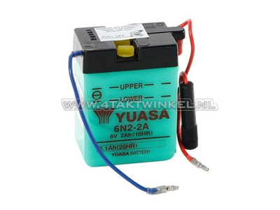 Batterie 6 Volt 2 Ampere, Bleibatterie, Yuasa, passend für Dax, SS50