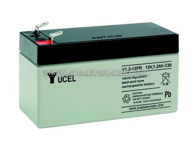 Batterie 12 Volt 1,2 Ampere Gel Yucel