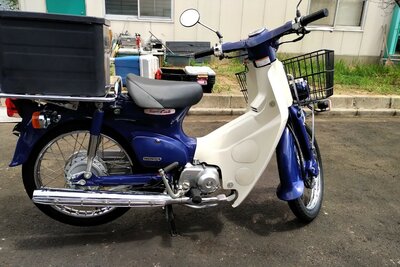 VERKAUFT ! Honda C50 Presscub, blue, 7527km