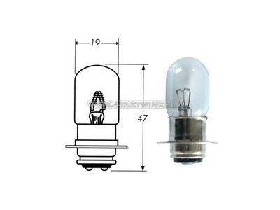 Scheinwerfer Lampe PX15d, Doppelt, 6 Volt, 15-15 Watt, zB C50, Stanley, original Honda
