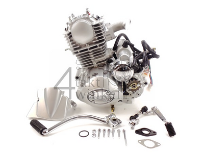 Motor, 50 ccm, manuelle Kupplung, Lifan, (Mash) 4-Gang-Vertikalzylinder, mit Anlasser, silber
