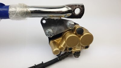 Gabel komplett, Dax, alter Typ, mit Bremsscheibe, schwarz